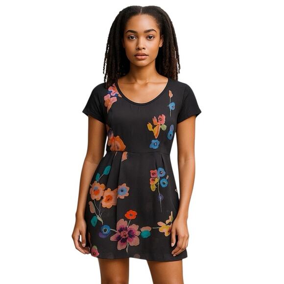 Rebecca Taylor Silk Floral Mini Dress Size 6 - Picture 1 of 12